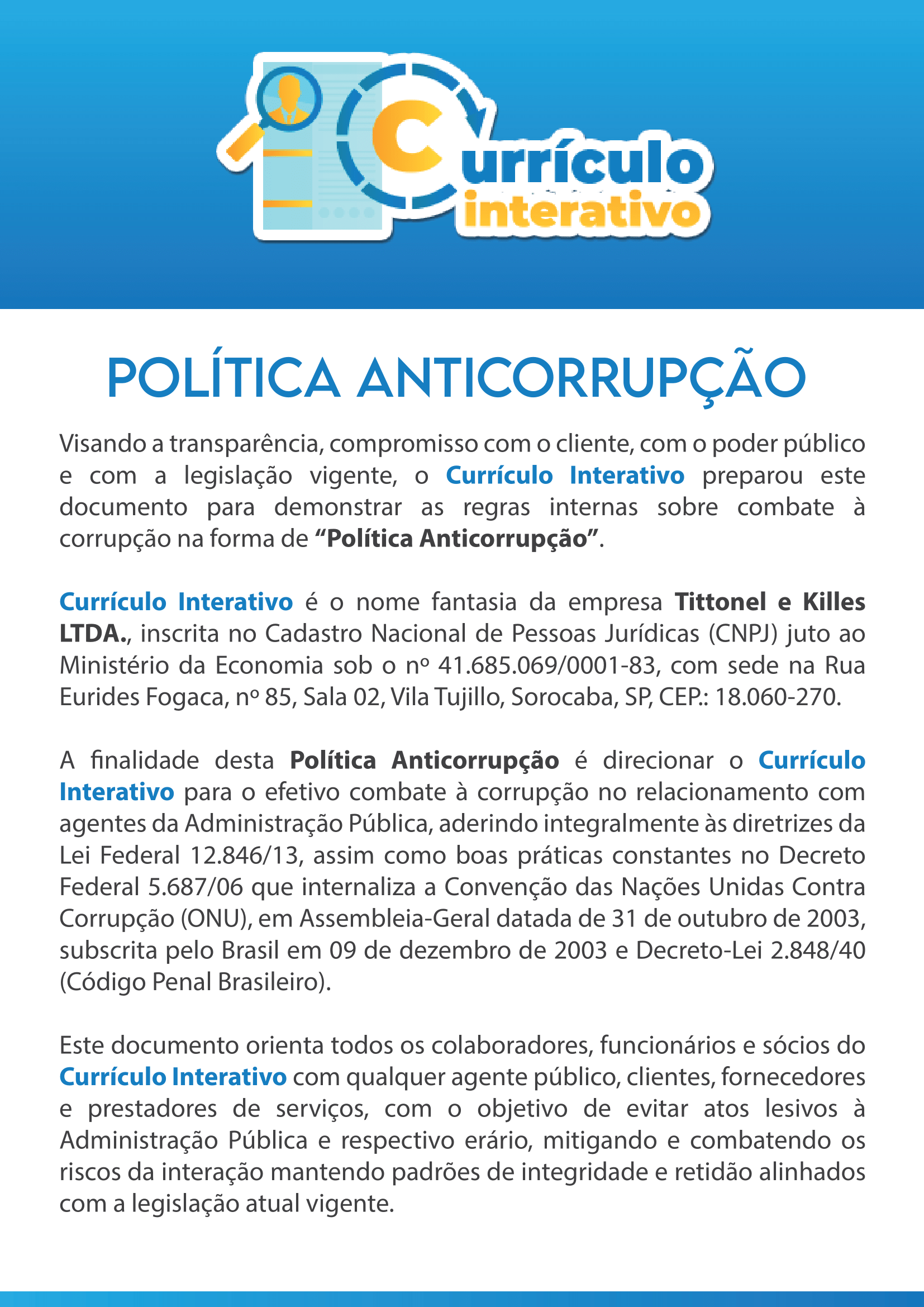 Política Anticorrupção